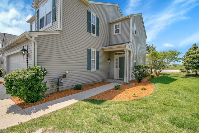 1123 Coneflower Ct, Minooka, IL 60447 - traditional home with a front yard and an attached garage