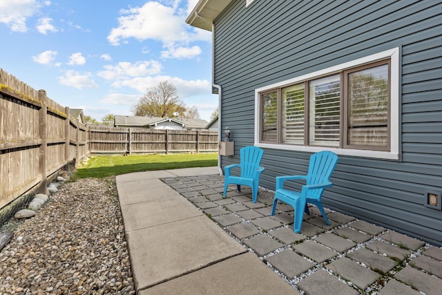 view of patio / terrace featuring a fenced backyard