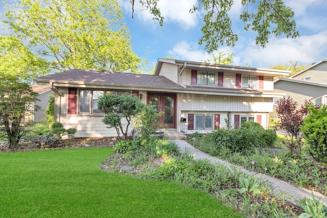 6029 Osage Ave, Downers Grove, IL 60516 - split level home featuring a front lawn
