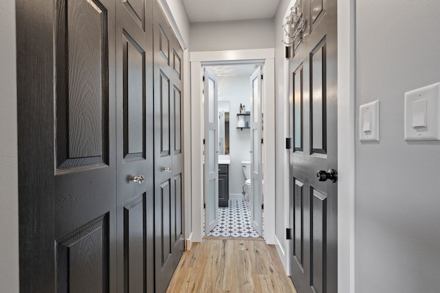 1352 Dahlgren Ln, Minooka, IL 60447 - hallway featuring baseboards and light wood finished floors