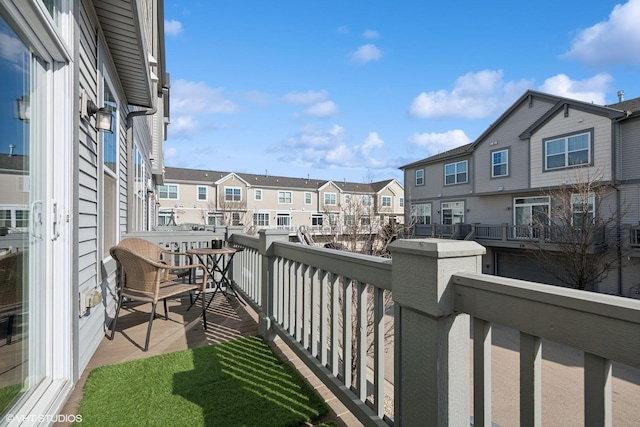 balcony with a residential view