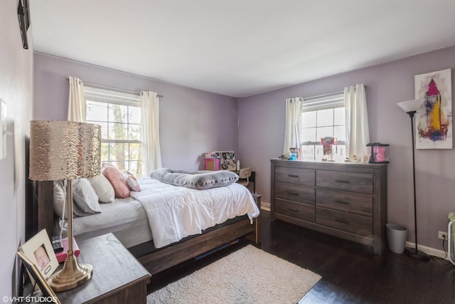 824 Elm St, Flossmoor, IL 60422 - bedroom with dark wood-style flooring and baseboards