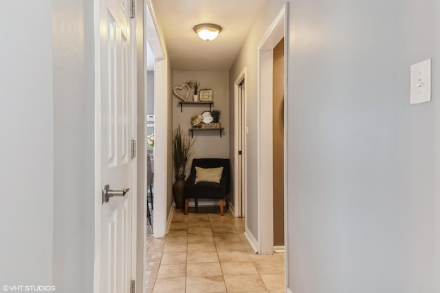 824 Elm St, Flossmoor, IL 60422 - hall with baseboards and light tile patterned floors