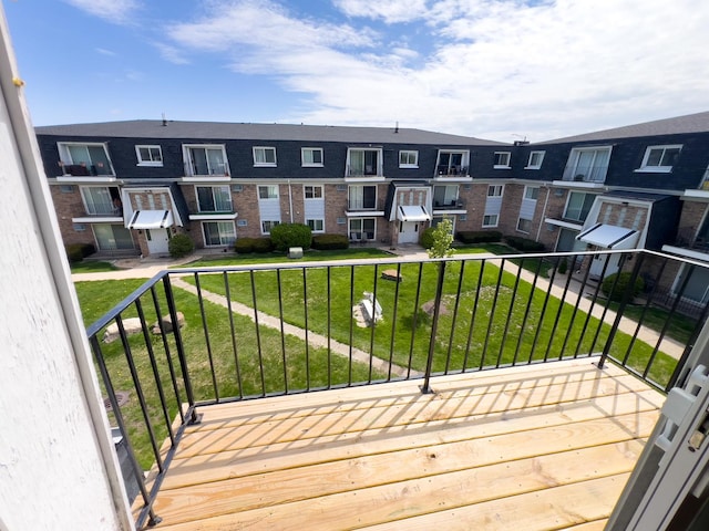 10310 Ridgeland Ave Unit 307, Chicago Ridge, IL 60415 - deck featuring a yard