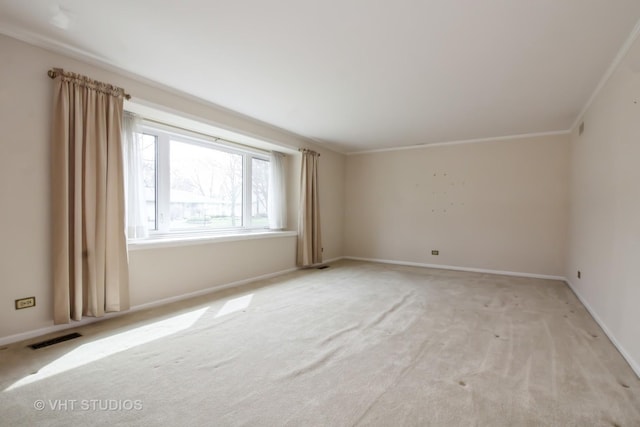 23 Westmoreland Ln, Naperville, IL 60540 - spare room featuring visible vents, baseboards, and light carpet