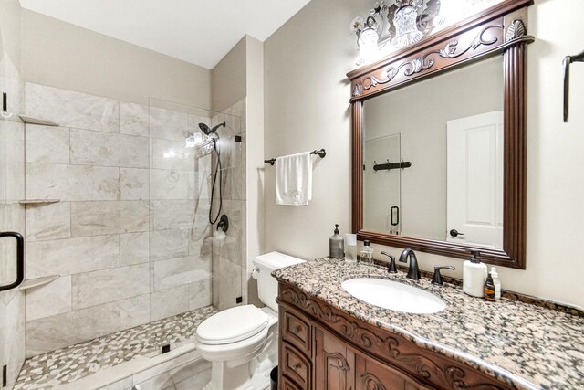 13083 Timber Ct, Palos Heights, IL 60463 - bathroom featuring toilet, a shower stall, and vanity
