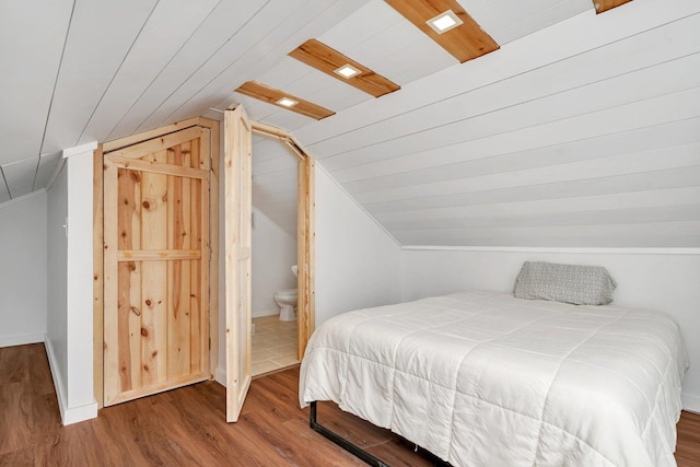 23678 N 2700 E Rd, Odell, IL 60460 - bedroom with lofted ceiling and wood finished floors