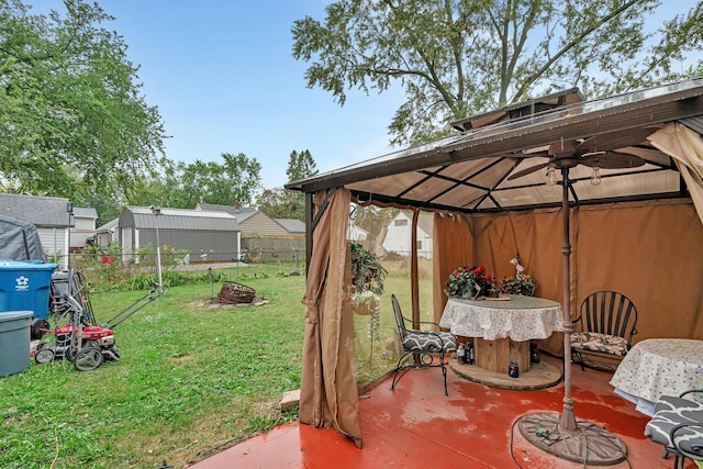 5203 W Court St, Monee, IL 60449 - view of yard with a gazebo and a patio area