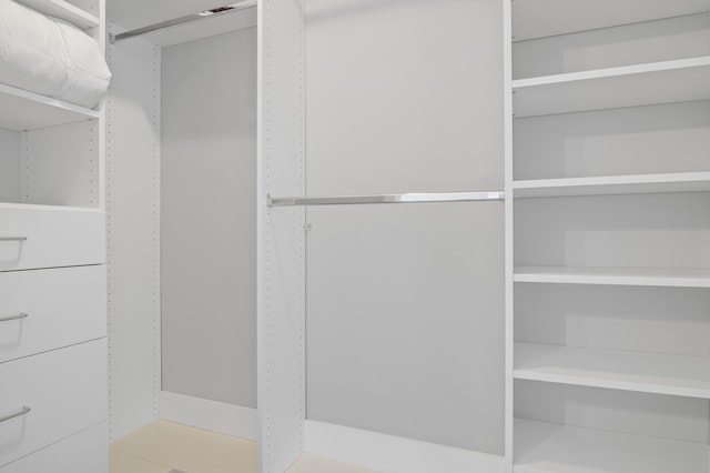 view of walk in closet