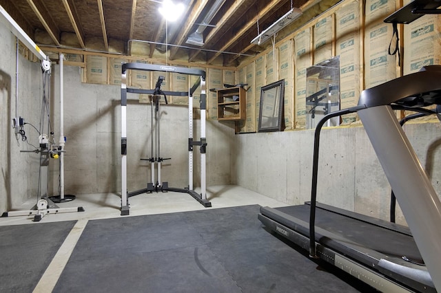 view of exercise area