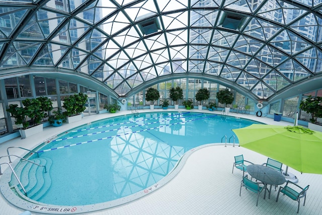 400 E Randolph St Unit 906, Chicago, IL 60601 - community pool featuring glass enclosure and a patio