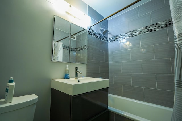 400 E Randolph St Unit 906, Chicago, IL 60601 - full bathroom featuring vanity, tiled shower / bath combo, and toilet