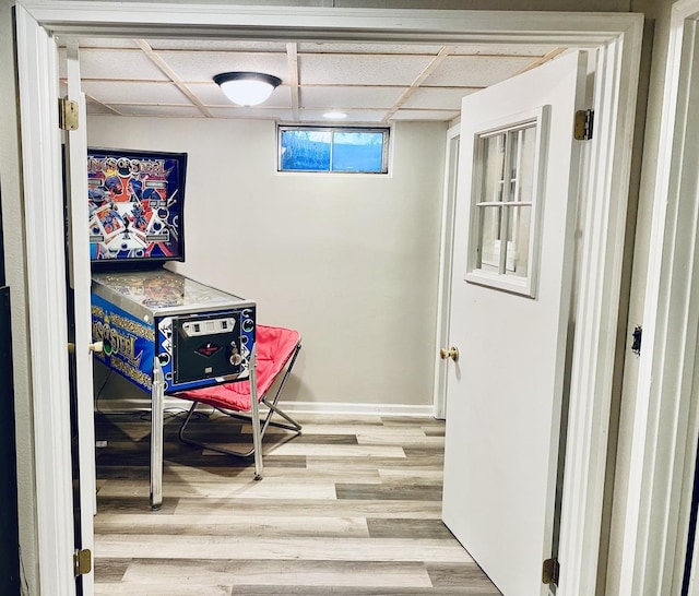home office featuring wood finished floors