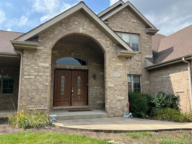 14312 Twin Creek Ct, Homer Glen, IL 60491 - entrance to property featuring brick siding and a shingled roof