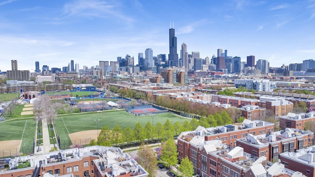 1455 S Halsted St, Chicago, IL 60607 - bird's eye view featuring a view of city