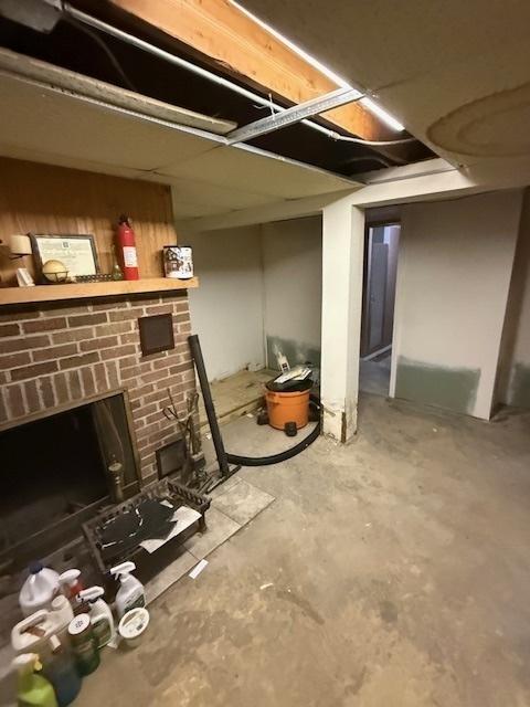 1304 Price Ave, Calumet City, IL 60409 - basement with a fireplace