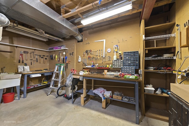 36225 N Goldspring Ct, Gurnee, IL 60031 - unfinished basement featuring a workshop area
