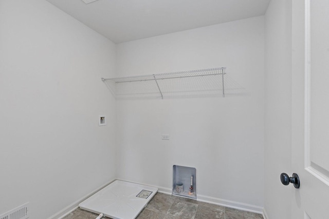 32013 Savannah Dr, Lakemoor, IL 60051 - clothes washing area featuring baseboards, laundry area, hookup for a washing machine, and visible vents