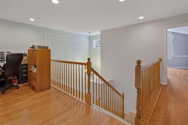3412 Blue Ridge Dr, Carpentersville, IL 60110 - office with light wood-style flooring and recessed lighting