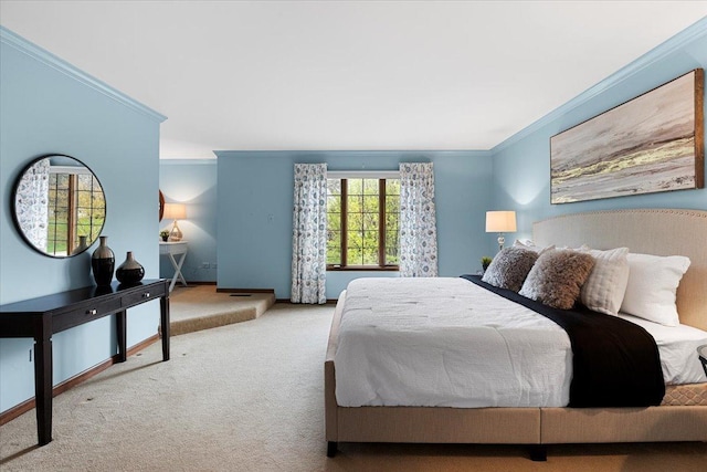 301 Hambletonian Dr, Oak Brook, IL 60523 - bedroom with ornamental molding, carpet, and baseboards