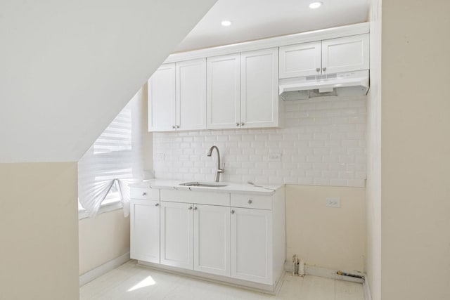 1319 Washington St, Chicago Heights, IL 60411 - laundry room with a sink, baseboards, and recessed lighting