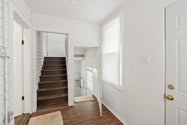 1319 Washington St, Chicago Heights, IL 60411 - stairway featuring baseboards and wood finished floors
