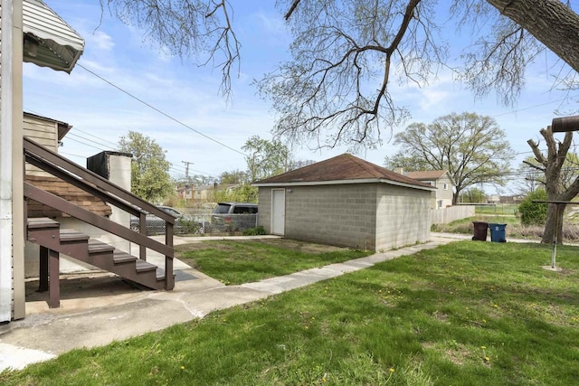1319 Washington St, Chicago Heights, IL 60411 - view of yard featuring fence and an outbuilding