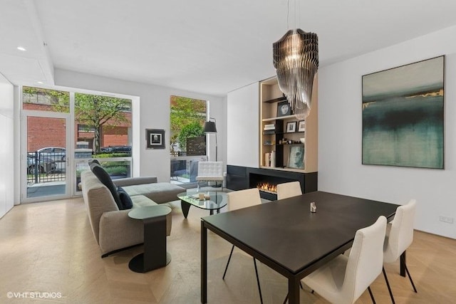 1917 S Calumet Ave, Chicago, IL 60616 - dining room with a warm lit fireplace