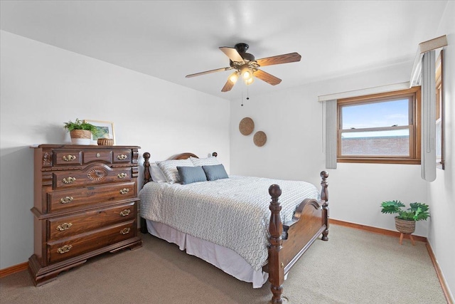 5532 W Lawrence Ave Unit 2S, Chicago, IL 60630 - carpeted bedroom featuring baseboards and a ceiling fan