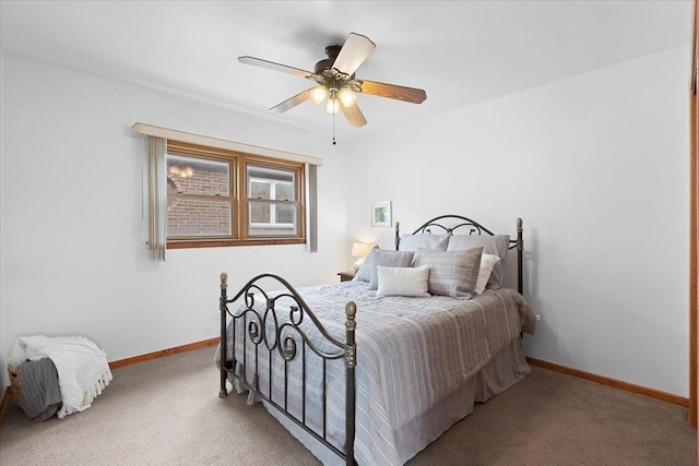 5532 W Lawrence Ave Unit 2S, Chicago, IL 60630 - bedroom featuring carpet flooring, baseboards, and ceiling fan
