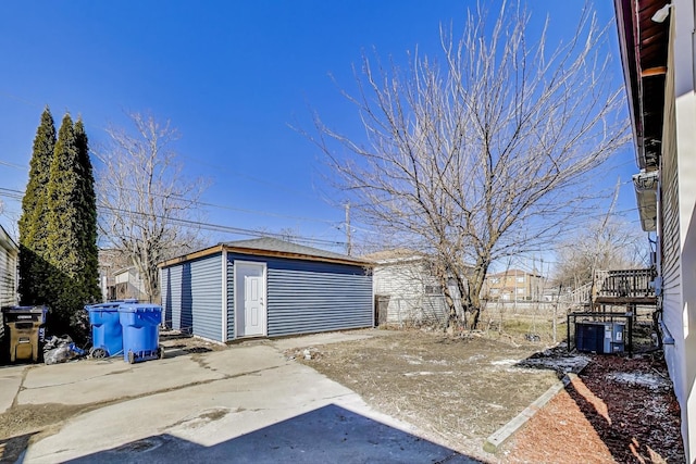 garage featuring central air condition unit