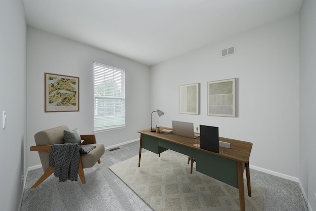 1834 Highbury Ln, Aurora, IL 60502 - home office featuring carpet floors and baseboards