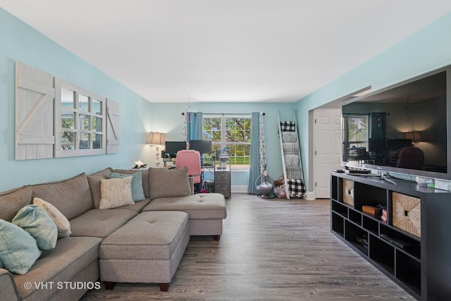 24515 Echo Ln, Manhattan, IL 60442 - living room featuring wood finished floors and an office area