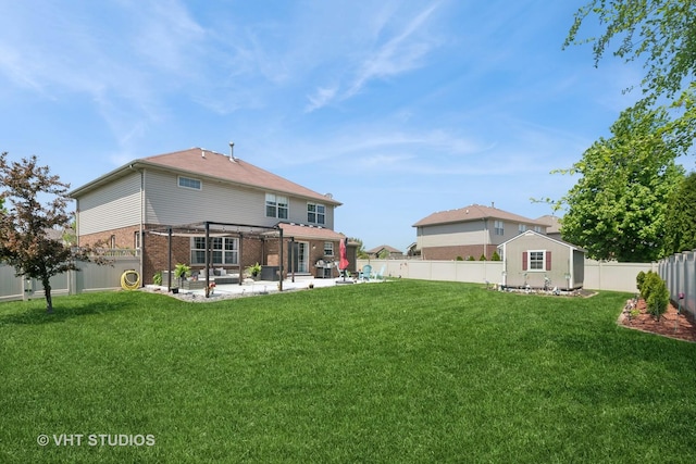 24515 Echo Ln, Manhattan, IL 60442 - rear view of property featuring a pergola, a patio area, and brick siding