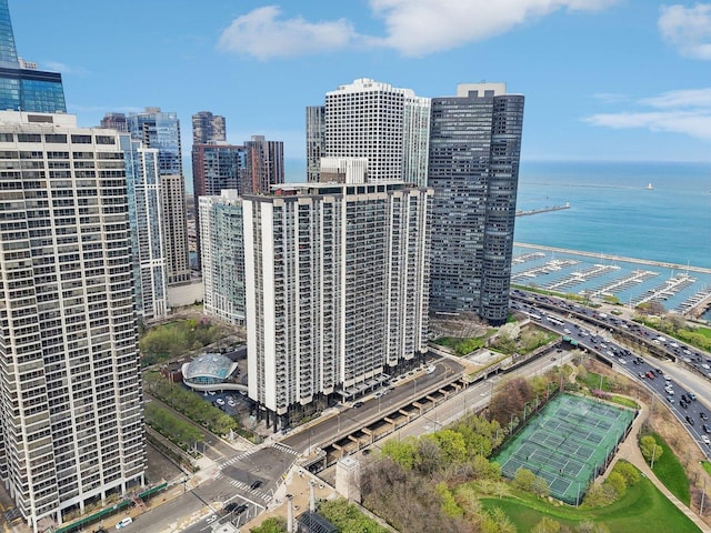 400 E Randolph St Unit 2424, Chicago, IL 60601 - bird's eye view with a view of city and a water view