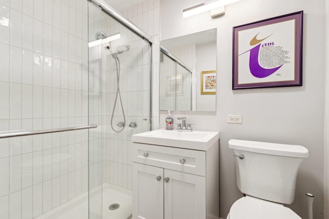 400 E Randolph St Unit 2424, Chicago, IL 60601 - bathroom featuring vanity, toilet, and a shower stall