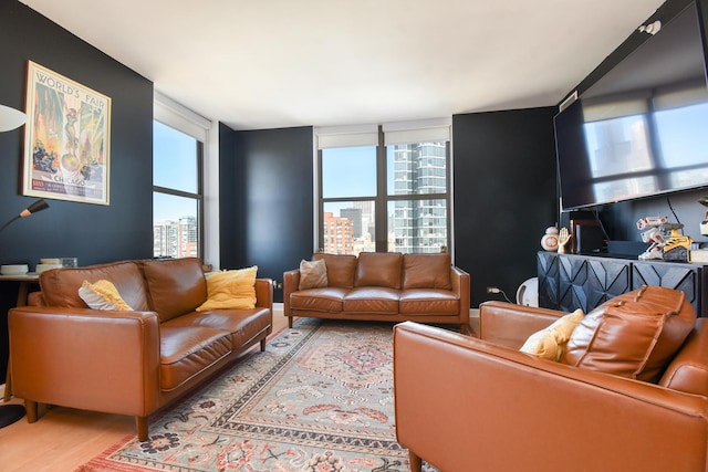 1101 S State St Unit 2100, Chicago, IL 60605 - living area featuring plenty of natural light and wood finished floors