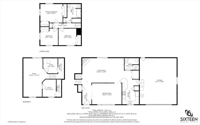 1106 Riverside Ct, Mahomet, IL 61853 - view of home floor plan