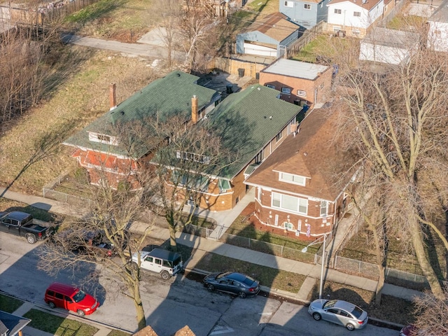 bird's eye view with a residential view
