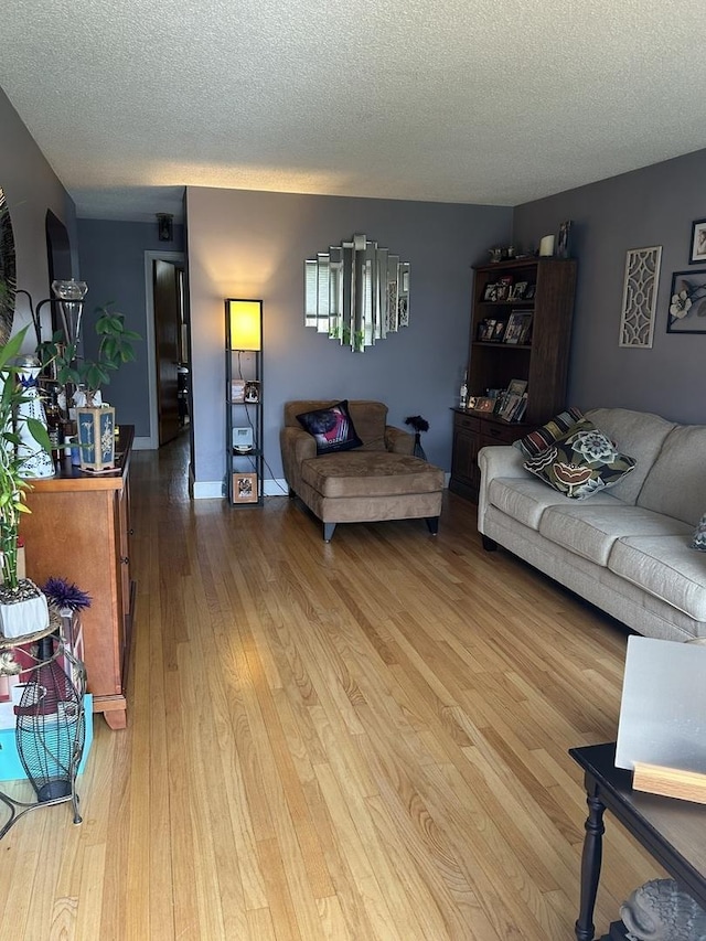 1828 N 21st Ave, Melrose Park, IL 60160 - living room featuring light wood-type flooring and a textured ceiling