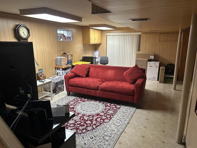 1828 N 21st Ave, Melrose Park, IL 60160 - living area featuring wood walls and light floors