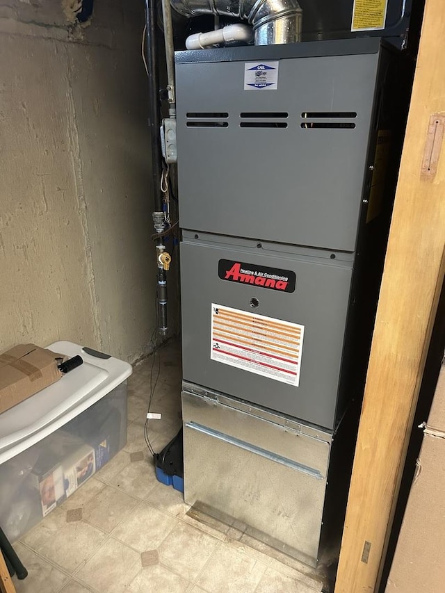 1828 N 21st Ave, Melrose Park, IL 60160 - utility room featuring heating unit
