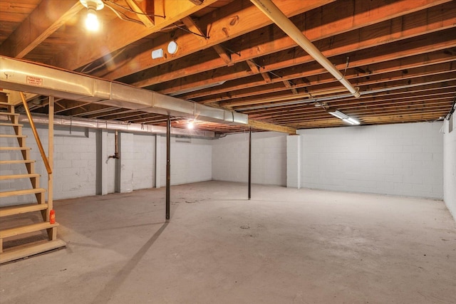307 Dodson Dr W, Urbana, IL 61802 - unfinished below grade area featuring stairway