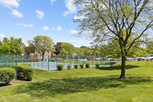 907 Banbury Ct, Schaumburg, IL 60194 - surrounding community featuring a yard, fence, and community basketball court