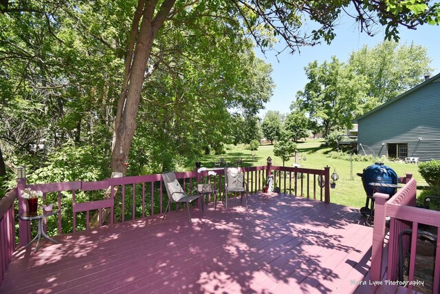 5N850 Ravine Dr, Saint Charles, IL 60175 - deck featuring a yard