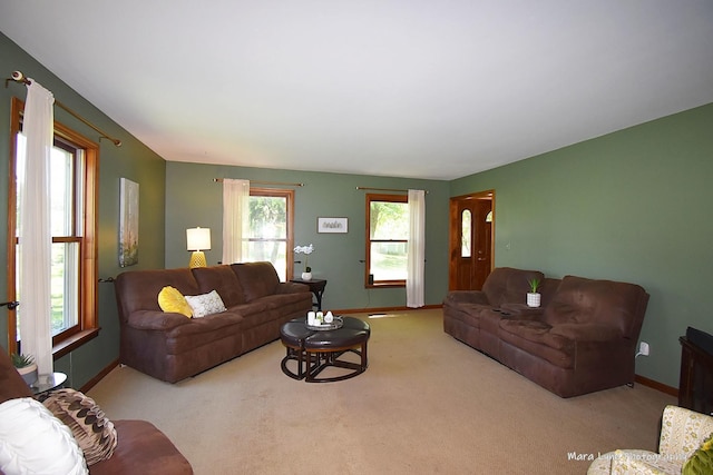 5N850 Ravine Dr, Saint Charles, IL 60175 - living area featuring baseboards and carpet flooring