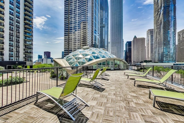 400 E Randolph St Unit 3018, Chicago, IL 60601 - patio / terrace featuring a view of skyline