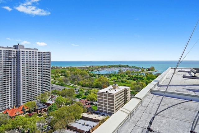 bird's eye view of a large body of water