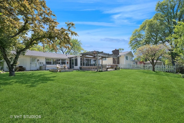 1008 W Weathersfield Way, Schaumburg, IL 60193 - rear view of house with a pergola and a patio