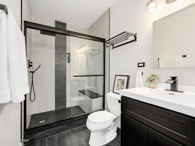 213 S Ashland Ave, La Grange, IL 60525 - full bath with toilet, vanity, and a stall shower
